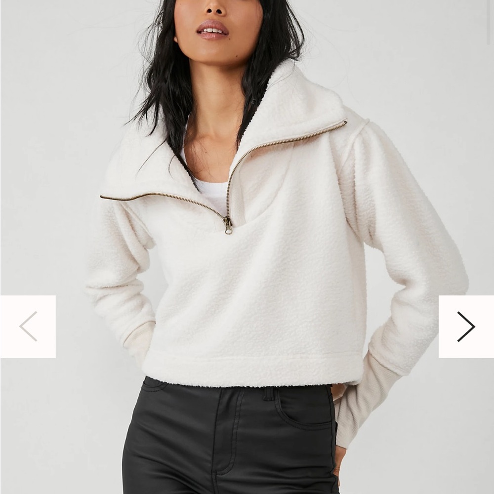 Free People Poppy Quarter Zip Pullover